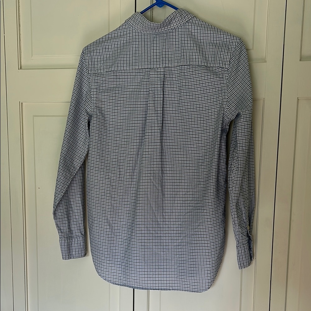 Ralph Lauren Boys Large (14-16) Navy and White Checkered Button Down Shirt - Picture 5 of 6